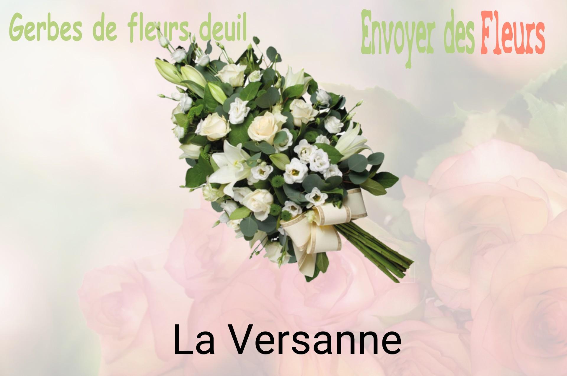Gerbe de fleurs de deuil livrée à La Versanne